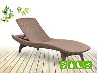 Лежак из искусственного ротанга PACIFIC LOUNGER, капучино [230673]