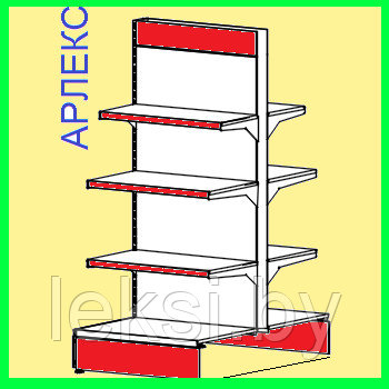 Стеллаж островной 1560х700х1080 * Арлекс - фото 1 - id-p72193434