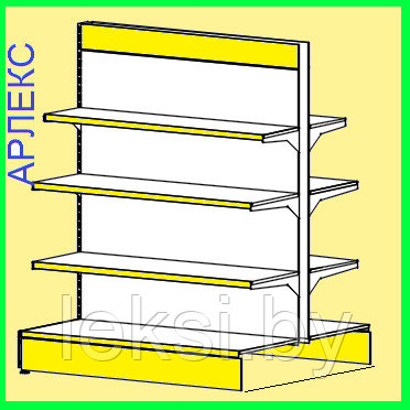 Стеллаж островной 1560х1250х1100 *АРЛЕКС - фото 1 - id-p72193435
