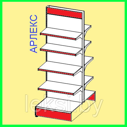 Стеллаж островной 1760х700х1100 АРЛЕКС - фото 1 - id-p72193436