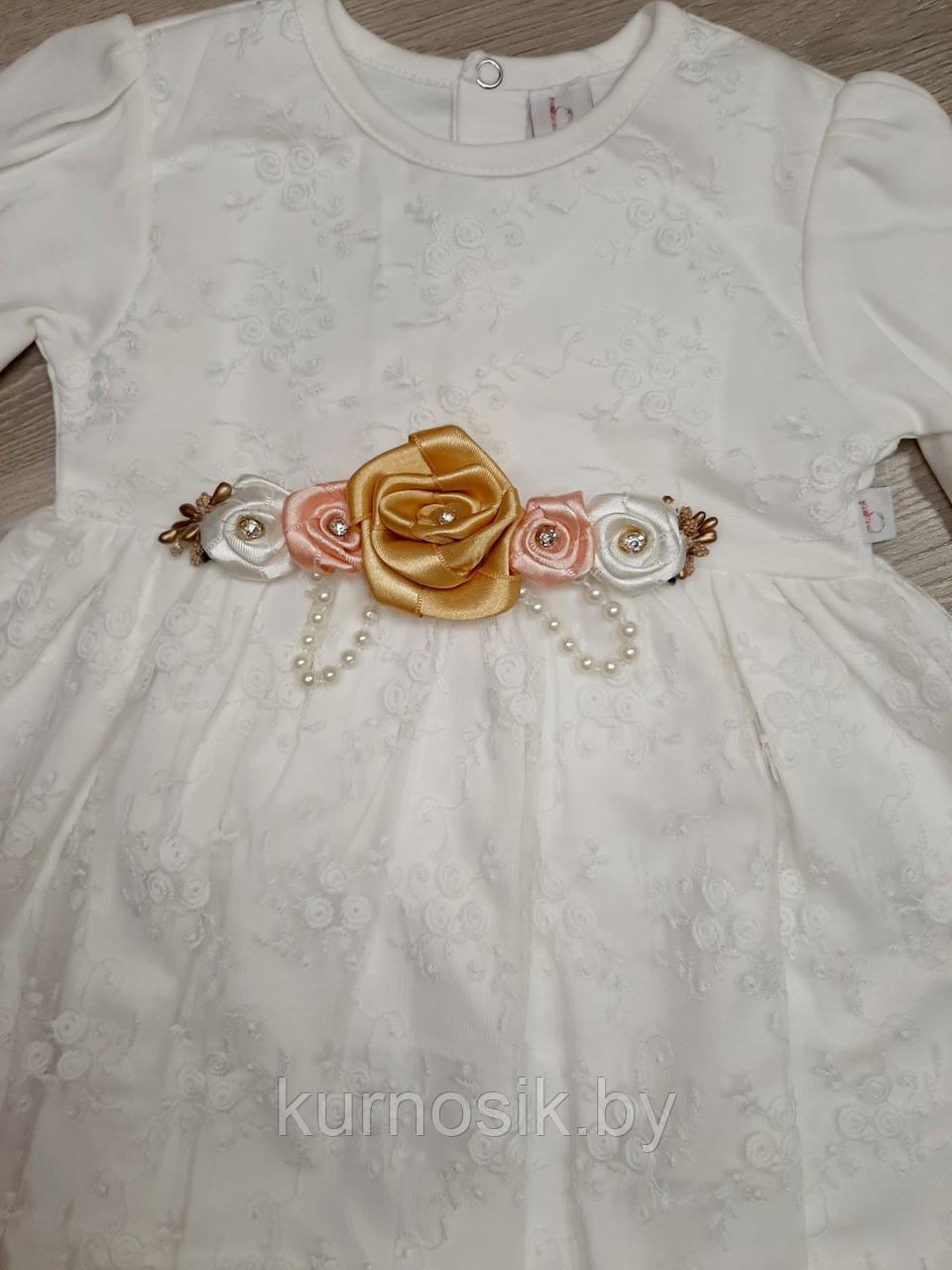 Крестильное платье для девочки "Нежные цветочки" - фото 2 - id-p130358224