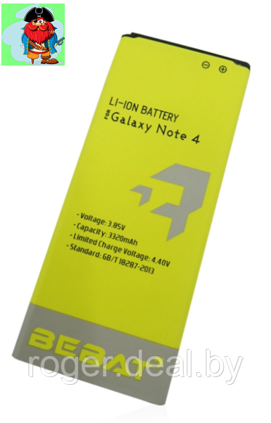 Аккумулятор Bebat для Samsung Galaxy Note 4 N910 (EB-BN910BBE, GH43-04309A) - фото 1 - id-p130360766