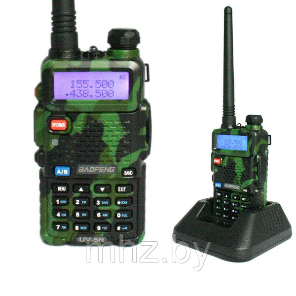 Носимая радиостанция Baofeng UV-5R камуфляж хаки - фото 3 - id-p130366315