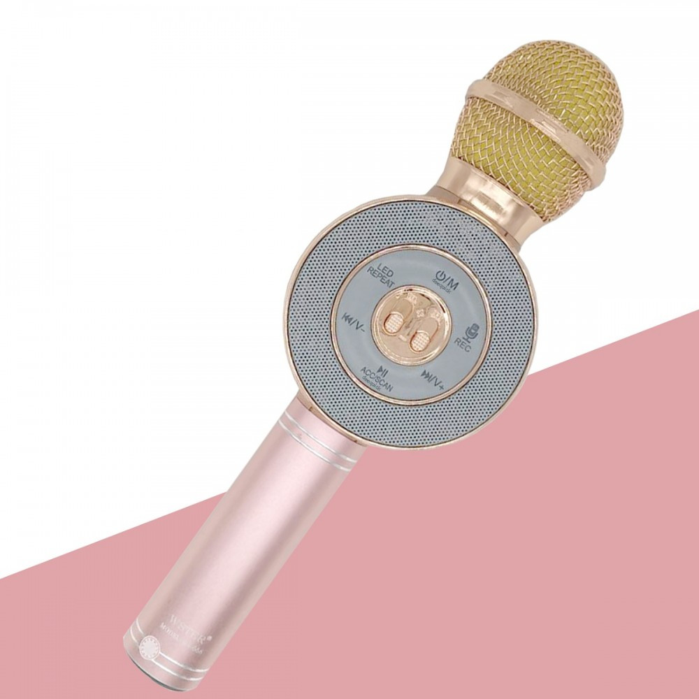 Беспроводной микрофон караоке Wster WS-668 Розовый