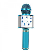 Беспроводной микрофон караоке Wster WS-858 (копия) синий