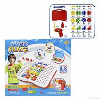 Конструктор c 2-мя шуруповертами 190 деталей Magic Plate Puzzle, фото 2