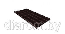 Металлочерепица камея Grand Line 0,5 Velur20 RAL 8017 шоколад