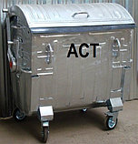 Ящик для мусора 1.1 м3 1100 литров оцинкованный на колесах контейнер, фото 2