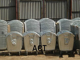 Контейнер для ТБО мусора 1.1 м3 1100 литров оцинкованный на колесах для сбора мусора, фото 4