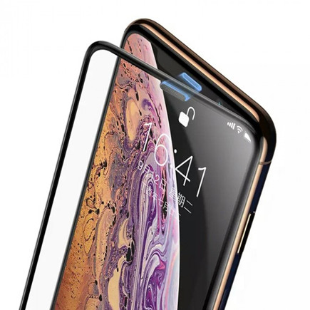 Защитное стекло 3d-20d для Apple Iphone XR черный (с защитной сеткой на динамик) - фото 3 - id-p130446350