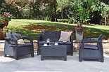 Комплект мебели "CORFU SET в стиле "РОТАНГ", цвет темно-коричневый, фото 4