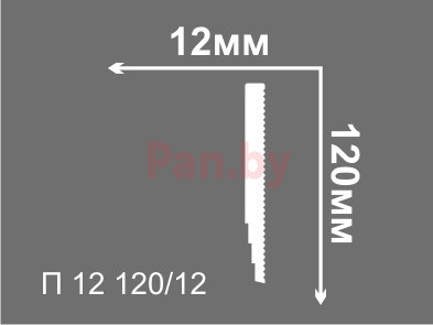 Плинтус потолочный из пенополистирола Де-Багет П 12 120х12 мм - фото 2 - id-p130473982