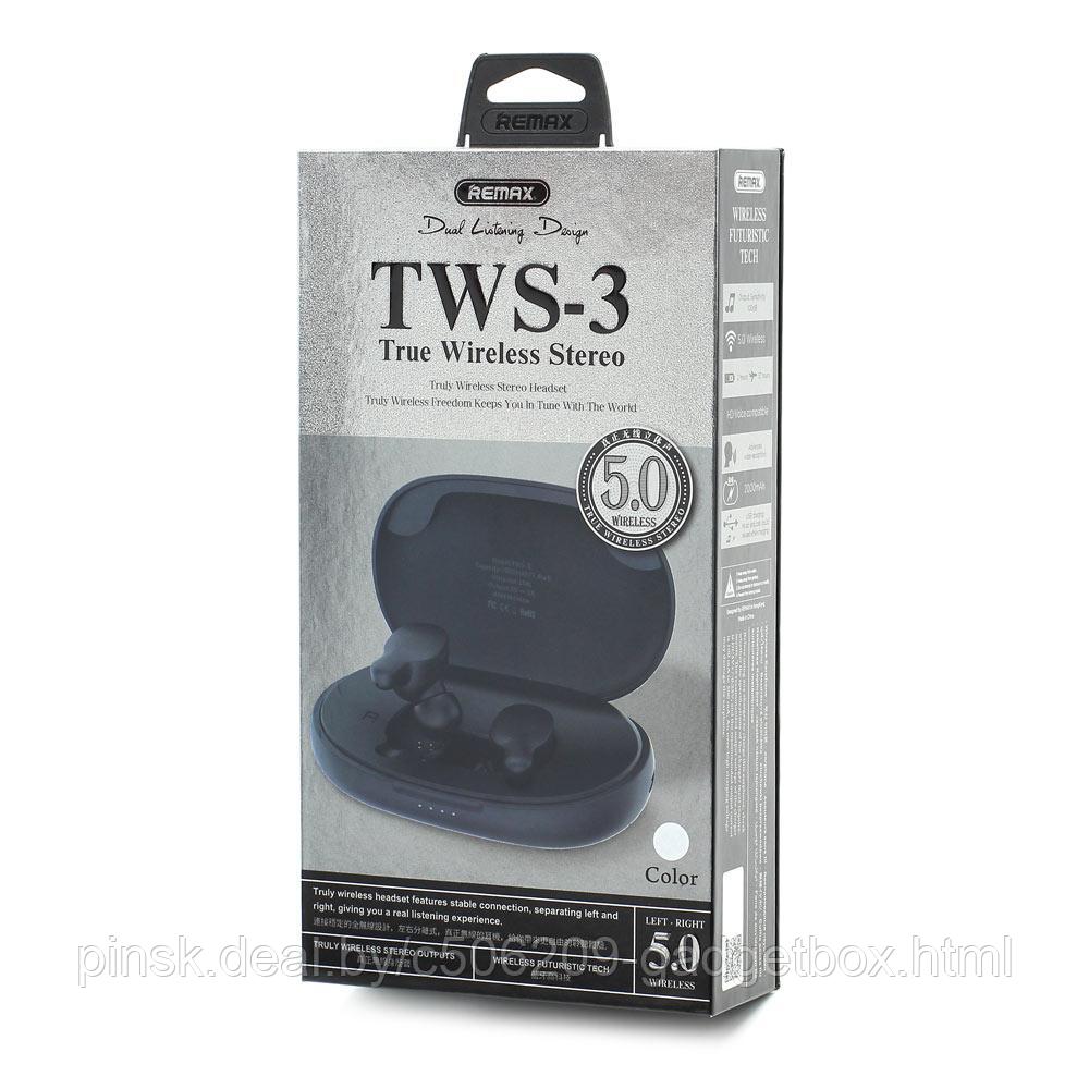 Беспроводные наушники Remax TWS-3 True Wireless Stereo - фото 3 - id-p130057200