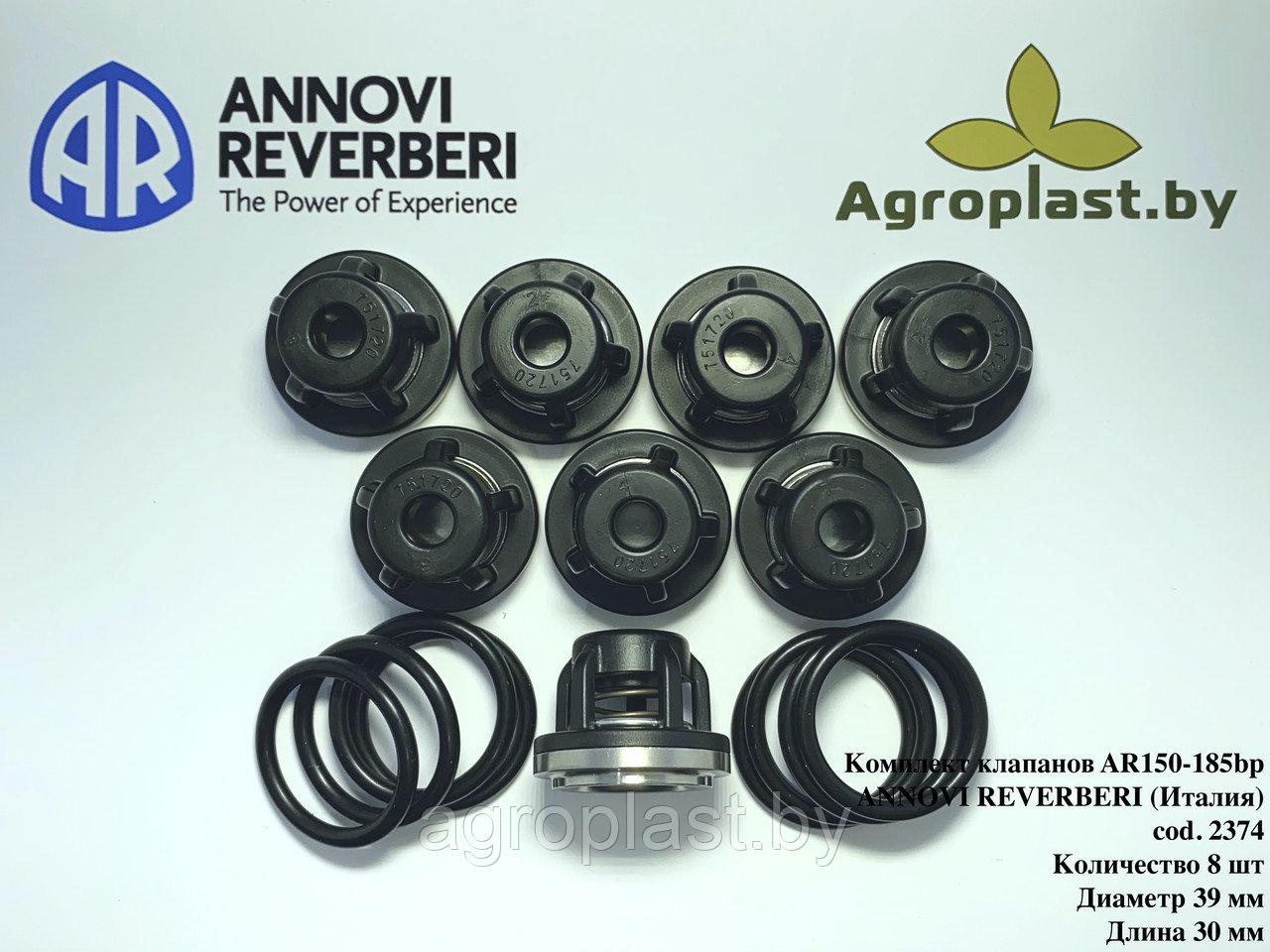 Комплект клапанов для насоса Annovi Reverberi AR2374, cod.750620, cod.759054 - фото 1 - id-p23995835