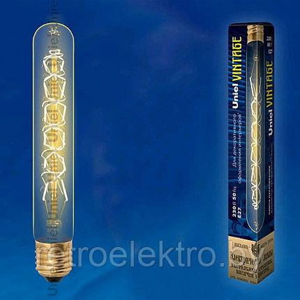 Ретро лампа накаливания Эдисона UNIEL IL-V-L32A-60/GOLDEN/E27 CW01, фото 2
