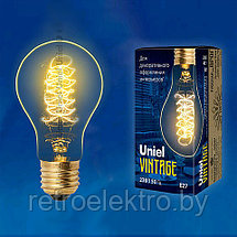 Ретро лампа накаливания Эдисона UNIEL IL-V-A60-40/GOLDEN/E27 CW01, фото 2