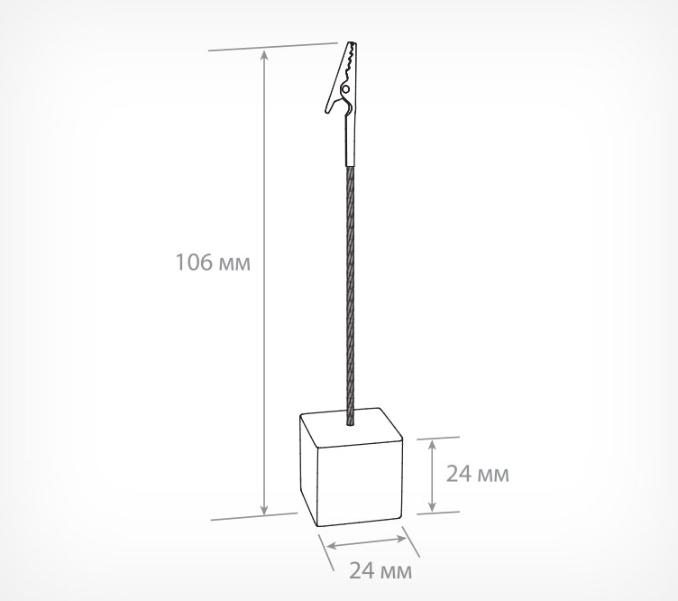 Держатель ценника с металлическим зажимом - фото 4 - id-p130496398