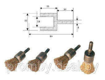 Щетка торцевая кисточка ЩТК 12 х 6 мм - фото 2 - id-p130496655