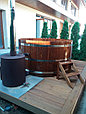 Фурако с наружной печью из лиственницы диаметр 180 см, высота 110 см, 40 кВт, фото 2