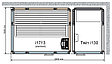Комбинированная сауна с пародушевой кабиной Tylo Impression Twin 130/1713 белый профиль, фото 2