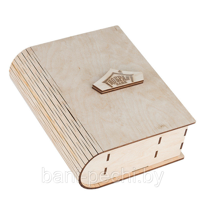 Деревянный набор для сауны Книга Добрая баня с ароматами Мандарин 500 мл и 2 по 10 мл на выбор - фото 5 - id-p111666076