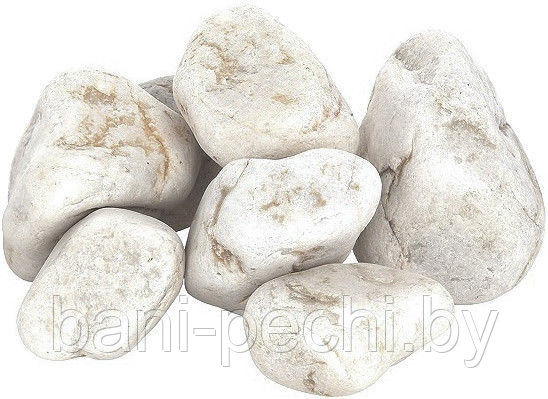 Камни для бани "Кварц белый отборный" обвалованный - фото 1 - id-p92790624