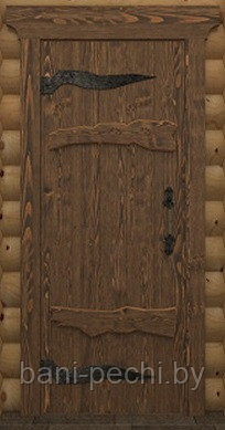 Дверь деревянная DoorWood 700*1900 "Русь" массив состаренный