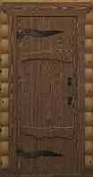 Дверь деревянная DoorWood 700*1900 "Русь" массив состаренный