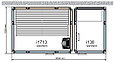Комбинированная сауна с пародушевой кабиной Tylo Impression Twin 130/1713/W белый профиль, фото 2