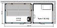 Комбинированная сауна с пародушевой кабиной Tylo Impression Twin 130SQ/1713 белый профиль, фото 2