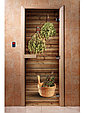 Дверь для сауны стеклянная DoorWood с фотопечатью 8 мм, 7 х 19,  код А004, фото 2