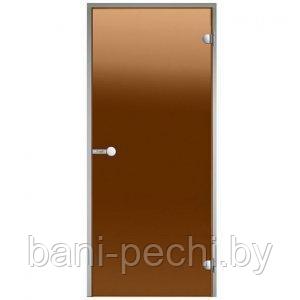 Стеклянная дверь для хаммама HARVIA 9*19 стекло бронза - фото 1 - id-p92791995