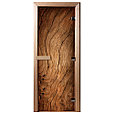 Дверь для сауны стеклянная DoorWood с фотопечатью 8 мм, 7 х 19,  код А052, фото 2