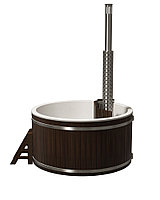 Купель круглая ПРЕМИУМ с печью, диаметр 220 см, высота 110 см, термоясень