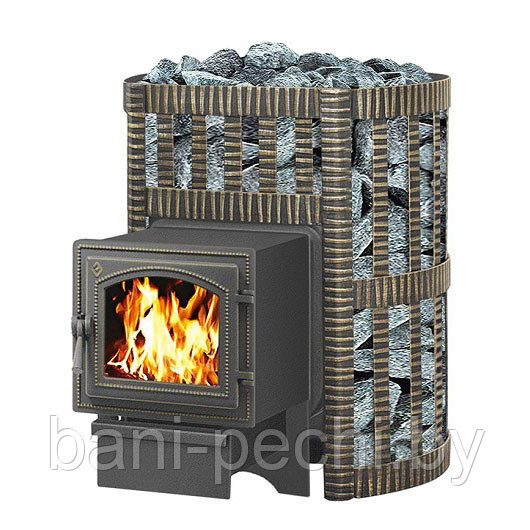 Банная чугунная печь Везувий Легенда Ковка 12 (260)