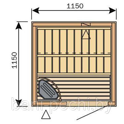Сауна в сборе HARVIA Variant S1212 интерьер Formula в комплекте с аксессуарами - фото 2 - id-p92791637
