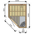 Сауна в сборе HARVIA Variant S1215L интерьер Formula в комплекте с аксессуарами, фото 2