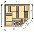 Сауна в сборе HARVIA Variant S2220R интерьер Formula в комплекте с аксессуарами, фото 2