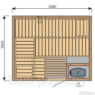 Сауна в сборе HARVIA Variant S2520 интерьер Formula в комплекте с аксессуарами - фото 2 - id-p92791651