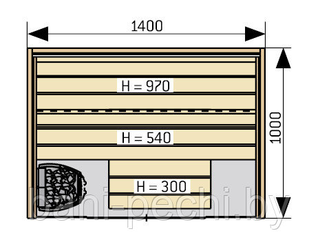 Сауна для ванной HARVIA Capella SC1410 в комплекте с печью и аксессуарами - фото 4 - id-p92791926