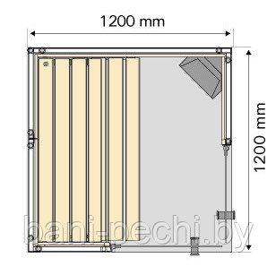 Сауна для ванной HARVIA SmartFold SF1212L складывающаяся в комплекте с печью и аксессуарами - фото 2 - id-p92791927