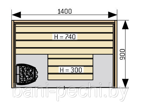 Сауна для ванной HARVIA Capella SC1409 в комплекте с печью и аксессуарами - фото 4 - id-p92791932