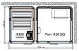 Комбинированная сауна с пародушевой кабиной Tylo Impression Twin 130SQ/1309 черный профиль, фото 2