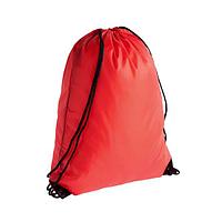 Красный рюкзак-мешок для обуви на веревочных ручках для нанесения логотипа