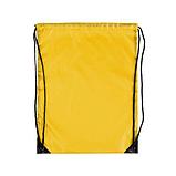 Желтый рюкзак-мешок для обуви на веревочных ручках для нанесения логотипа, фото 2