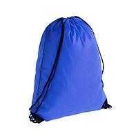 Синий рюкзак-мешок для обуви на веревочных ручках для нанесения логотипа, фото 1