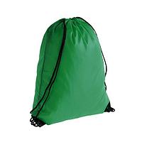 Зеленый рюкзак-мешок для обуви на веревочных ручках для нанесения логотипа