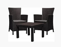 Набор мебели (два кресла, столик) Rosario balcony, коричневый