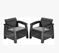 Набор мебели Bahamas Duo Set (2 кресла), графит