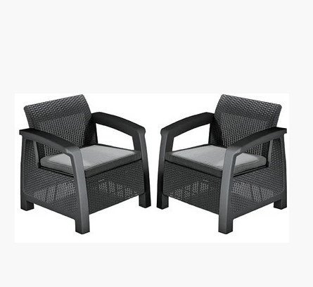 Набор мебели Bahamas Duo Set (2 кресла), графит - фото 1 - id-p130510787